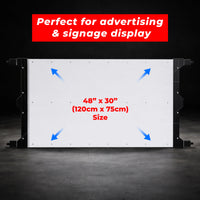 Traffic post barrier full set with large 120×75CM sign board for safety zones