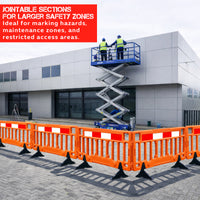 Traffic safety barricade high visibility for road and work zone protection