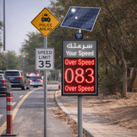 Traffic speed detection radar LED display with solar power
