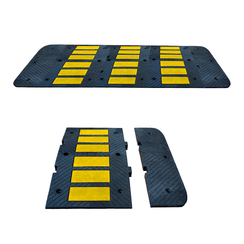 Traffic speed ramp 50CM PVC black yellow for vehicle speed reduction