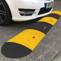 Traffic speed ramp end cap 20CM yellow PVC for parking and roads