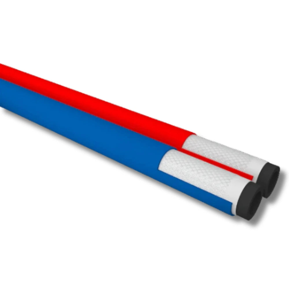 Oxygen acetylene twin hose red blue for cutting and welding equipment