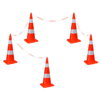 with chain pvc traffic cone