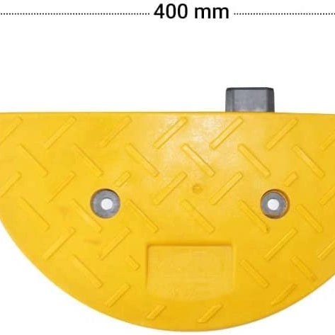 Yellow PVC speed bump end cap 20CM for road safety