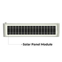 Yellow white solar powered LED flashing light with 64 LEDs for outdoor safety