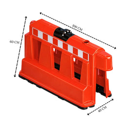 100CM Berry red reflective safety barrier for traffic control