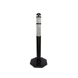 110CM Traffic Delineator Post with Rubber Base - Black