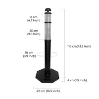 Black stand with measurements