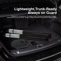 110CM Traffic Delineator Post with Rubber Base - Black