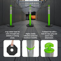 Green safety bollard