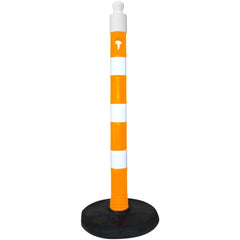 110CM yellow delineator post with weighted PVC base for traffic control and safety