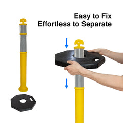 Yellow road safety delineator