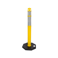 Yellow traffic delineator post