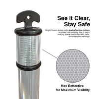 Reflective rubber base delineator