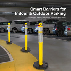 Yellow parking safety post