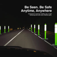 Road safety delineator green