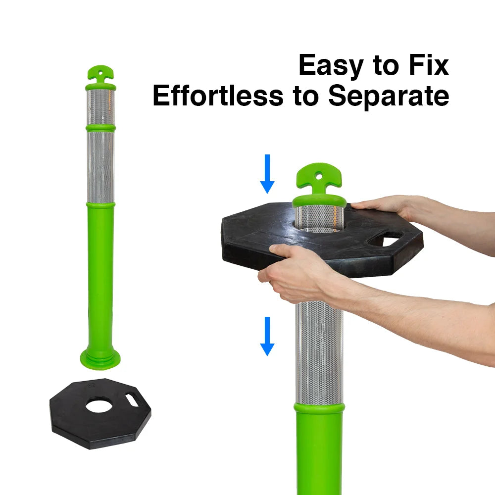 Portable traffic post green
