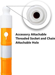 Yellow 110CM road delineator post with weighted PVC base for construction and traffic guidance