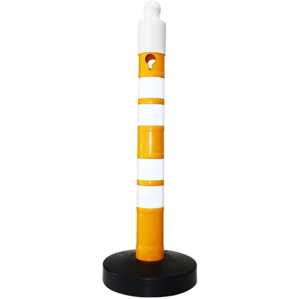 110CM yellow delineator post with weighted PVC base for traffic control and road safety