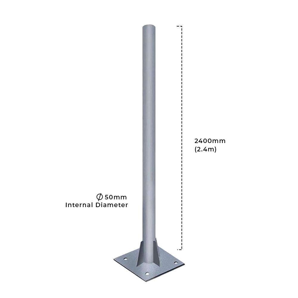 2.4M GI sign post galvanized iron pipe for road sign installation