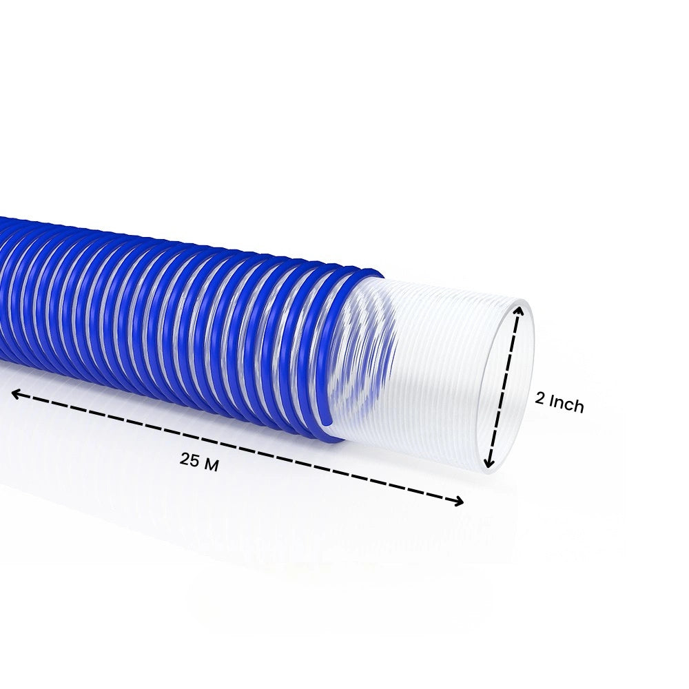 2 inch Berry blue PVC suction hose 25M for pump and water transfer