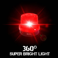Red 220V rotating beacon warning light for construction and hazard areas