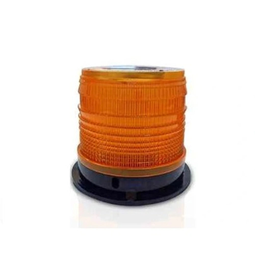 Orange traffic light on a white background