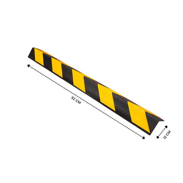 36 inch rubber corner guard black yellow reflective for wall protection
