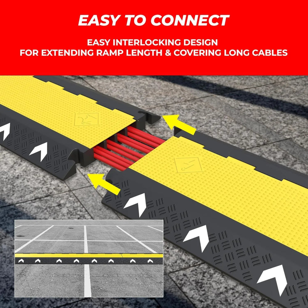 cable Ramp extension system with interlocking design for extending ramp length