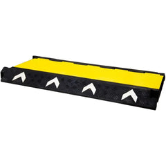 3 Channel Floor Cable Cover Ramp Black Yellow
