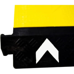 3 Channel Floor Cable Cover Ramp Black Yellow