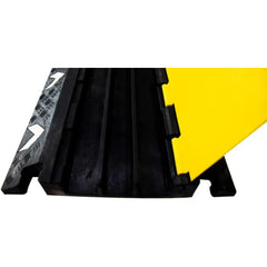 3 Channel Floor Cable Cover Ramp Black Yellow