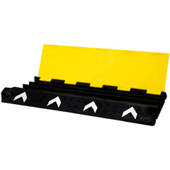 3 Channel Floor Cable Cover Ramp Black Yellow