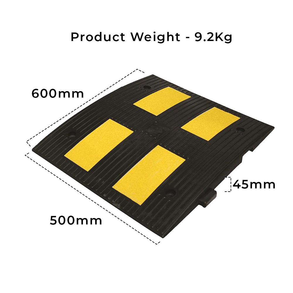 50CM PVC reflective speed bump black yellow for vehicle speed control