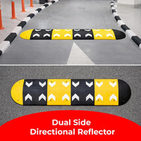 55cm yellow PVC speed ramp with 7.5cm height for reducing vehicle speed