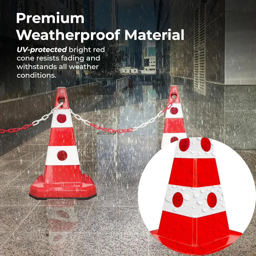 62cm heavy duty reflective PVC traffic cone for road and parking safety