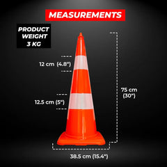 75cm reflective traffic cone measurements