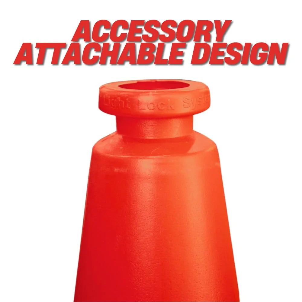 75cm red traffic cone with durable PE base for traffic and hazard marking
