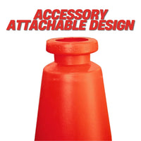 75cm red traffic cone with durable PE base for traffic and hazard marking