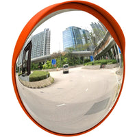 80cm round convex safety mirror for parking areas and driveway visibility