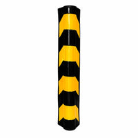 80cm black and yellow rubber corner guard for wall and column protection