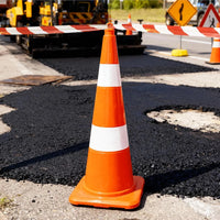 90cm orange unbreakable PVC road cone for traffic guidance and safety