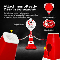 Evelux 62CM Traffic Cone - Red