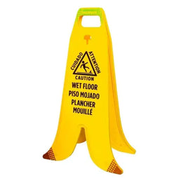 Banana Wet Floor Warning Sign Yellow Folding Safety Board