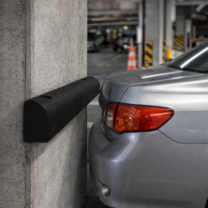 Heavy Duty Rubber Wall Fender D Type 900x100x100mm – Black Wall Protector