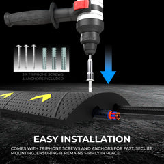 1 Meter Speed Ramp Hight 6 cm - Black