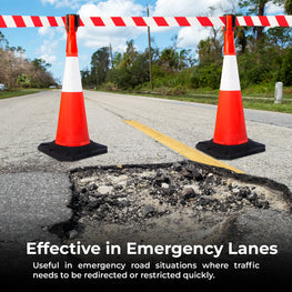 3 Meter Traffic Cone Topper - Red/White