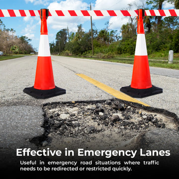 3 Meter Traffic Cone Topper - Red/White