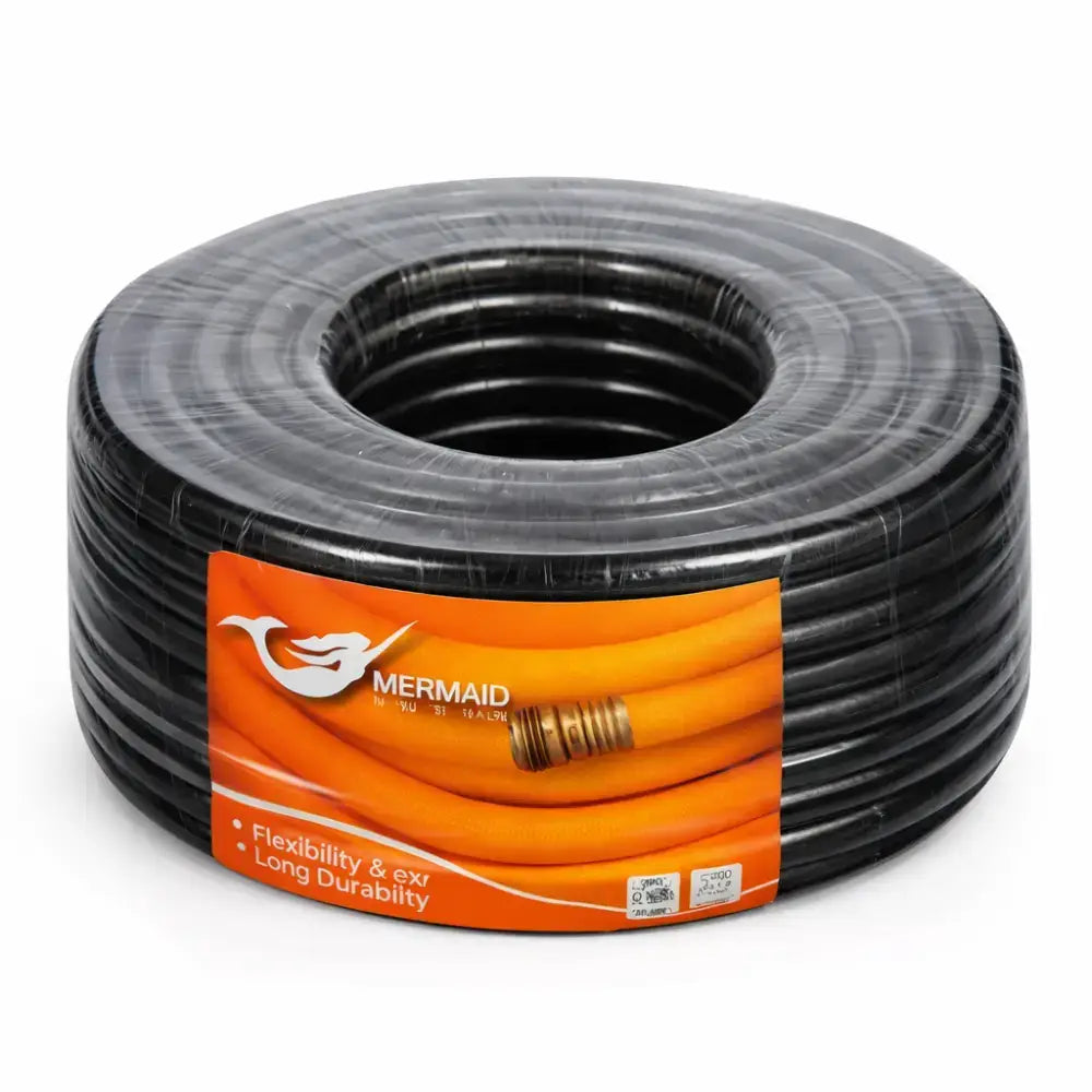 Mermaid PVC air hose, 3/4 inch diameter, 50 meters long, black, for air compressors and workshops