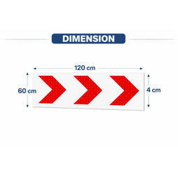 LED Chevron Work Zone Sign 120CM Flashing Road Warning
